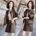 Women's Fashion Casual 2025 Autumn New Versatile PU Leather Jacket And Skirt Two-Piece Set ZH1109_ecoleips.com