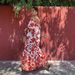 Women's Clothing Summer New Floral Print One Shoulder Puff Sleeve Long Dress_ecoleips.com