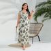 Women's Clothing Dress Suspenders Printed Fat Mm Plus Fat Summer Ice Silk Long Skirt_ecoleips.com