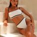 Women's Clothing Women's Two Piece Swimsuit Black And White Swimsuit Big Backless Sexy Swimsuit SH856_ecoleips.com