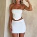 2025 Summer Sexy Hot Girl Knitted Side Slit Crop Top Bustier Bodycon Skirt Women Two-Piece Set_ecoleips.com
