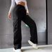 Women's Clothing Beltless High Waist Wide Leg Straight Loose Casual Trousers_ecoleips.com