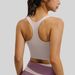 Juyitang Women's Color Block Sports Bra High Strength Push-Up Fitness Vest Shockproof For Running Yoga_ecoleips.com