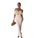 Women's Clothing High Grade Corsage Design Thin Suspender Dress Winter New Sexy Backless Solid Color Waist Hip Skirt_ecoleips.com