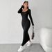 International Station Basic Women's Clothing 2026 Spring-summer New Fashion Simple Slim-fit Ankle-length Dress_ecoleips.com
