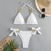 Women's Clothing Swimsuit Women's New Sexy Split Metal Ring Straps Supply Solid Color Beach Bikini_ecoleips.com