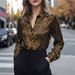 Women's Sexy Leopard Print Shirt Single Breasted Long Sleeved Top American Style Spring Autumn New Fashion_ecoleips.com