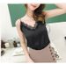 Aria Basics Aria Basics Jiaerqi Women's Summer Lace V-neck Camisole With Eyelash Lace, Loose Chiffon Undershirt For Layering_ecoleips.com