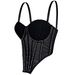 Women's Clothing Sexy Mesh Camisole Vest With Chest Pads Can Be Worn Outside The Diamond Fishbone Plastic Bra_ecoleips.com