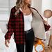 Retro Hooded Women's Jacket Fleece Lined Windproof Outerwear For Autumn And Winter_ecoleips.com