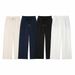 Suitable For All Seasons Fashion 2024 Summer New Style Women's Linen Straight Pants_ecoleips.com
