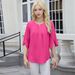 Cross-border 2025 Foreign Trade Women's Clothing , European And American Style, Round Neck, Solid Color,_ecoleips.com