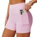 Women's Clothing Quick Drying Nude Sports Shorts High Waist Tight Yoga Pants Pocket Breathable Running Fitness Shorts_ecoleips.com