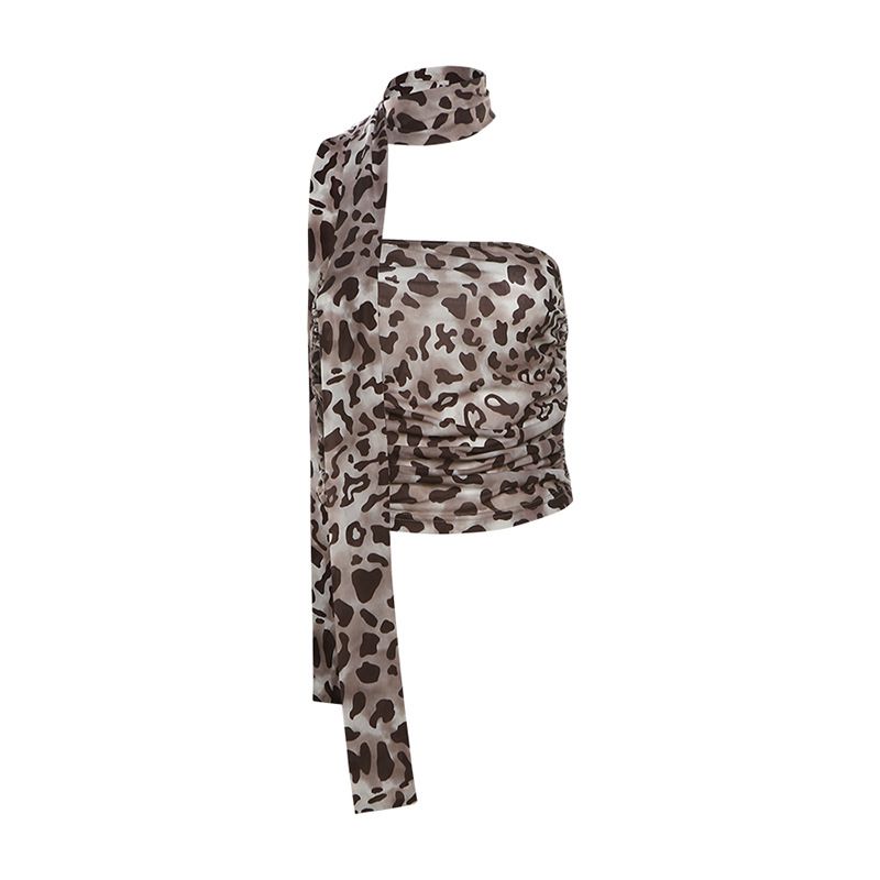 Women's Clothing Spring And Summer Women's Clothing New Personality Street Hot Girl Leopard Print Scarf Sexy Slim Tube Top Vest Female_ecoleips.com