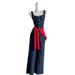 Spicy Girl Denim For Women 2025 Spring New Strapless Fishbone Top And Jeans Two-Piece Set_ecoleips.com