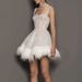 women's dress party sexy chest wrap suspender skirt feather sequin dress_ecoleips.com