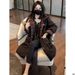 girl Girl Plus Size Women's Clohing High-End Mid-Lengh Jacke Elegan Rero Loose Trench Auumn Winer Quiled Hooded Coon_ecoleips.com