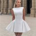 Women's Clothing Simple Short Skirt Autumn Sexy Sleeveless Atmospheric Fashion Solid Color Dress_ecoleips.com