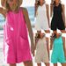 Summer New Sexy Backless Sleeveless Jumpsuit For Women, Loose Fit Casual Romper With High Waist For Outdoor Vacation_ecoleips.com