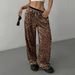 Voya Women's Women's Clothing: Unique Design Casual Pants, Loose Drapey Leopard Print Trendy Loose-fitting, Drapey, Leopard-print Trend Pants
_ecoleips.com