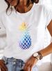 European And American Cross-border Foreign Trade Women's Clothing, Simple Heart-printed Round-neck Short-sleeve T-shirt_ecoleips.com