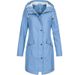 Women's Waterproof Hiking Jacket – Longline Windproof Outdoor Coat With Hood In Yellow/Green/Black/Blue/Pink_ecoleips.com