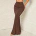 Women's Clothing Women's High Waist Slim Fit Fishtail Skirt Casual Autumn Winter For Formal & Casual For Women_ecoleips.com