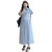 Wear Summer New Striped Maternity Dress_ecoleips.com