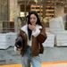 girl Lamb Wool Motorcycle Jacket 2025 Autumn Winter New Sheep Shear Fur Sheepskin Coat Women Short Youth Style_ecoleips.com