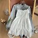 Ruffle Knot Hollow Out Lace Vest Tunic Dress Layering White Versatile Strapless Gown Single Piece Chinese Origin_ecoleips.com
