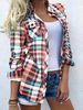Women’s Checkered Shirt – Long Sleeve Casual Top (8 Colors) | S-XXL | Street Style & Office_ecoleips.com