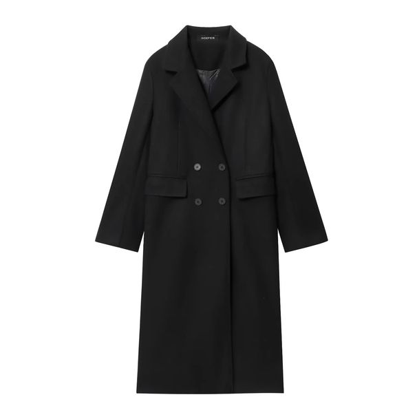 2025 Winter New European And American Style Fashion Temperament Simple And Versatile Long Coat Coat_ecoleips.com