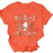 European And American Cross-border Foreign Trade Women's Clothing Christmas Merry Round Neck Printed Ladies Short Sleeve_ecoleips.com