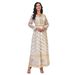 Verve MT203 New Muslim Robe With Embroidery V-neck Large Swing Dress Elegant Gown_ecoleips.com
