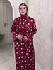 Women's Clothing Print Elegant Temperament Long Sleeved Long Skirt Loose And Comfortable Dress_ecoleips.com
