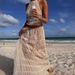 Women's Clothing Sexy Backless Halter Neck Pleated Lace Vest Long Skirt Suit_ecoleips.com