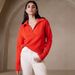 Women's Clothing 3D Textured Polo Neck Sweater - Stretchable Spandex Blend Casual Pullover For Everyday Comfort_ecoleips.com