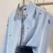 Women's Striped Shirt Korean Style Loose Fit Casual Long Sleeve Spring Summer Top Jacket New Style_ecoleips.com