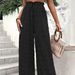 Aria Basics New European And American Cross-border Foreign Trade Elegant Drapey Slightly Elastic Loose High-waisted Jacquard_ecoleips.com