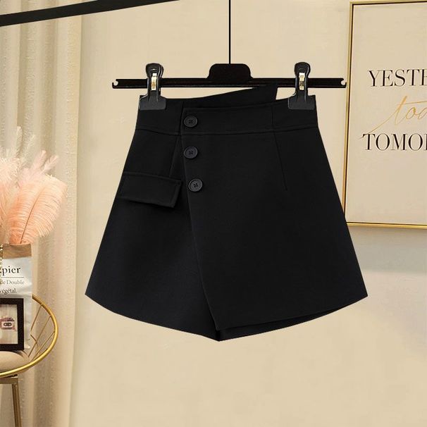 Effortless Sophistication – Plus Size Spring Suit Set With Waist-Defining Blazer & High-Waisted Short Skirt, Modern Work-to-Wine Ensemble_ecoleips.com