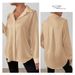 Women's Clothing Women's Satin Blouse Long Sleeved Faux Silk Shirt Long Sleeve For Formal & Casual For Women_ecoleips.com