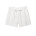 Suitable For All Seasons 2025 Summer New Women's Linen Blend Drawstring Slim Fit Fashion Casual Shorts_ecoleips.com