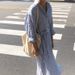 2021 Summer-Autumn Linen Vertical Striped Long-Sleeve Shirt With Tie, Korean Vintage Versatile Women's Dress_ecoleips.com