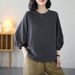 Spring And Summer New Versatile Literary And Retro Lantern Sleeve T-shirt Foreign Style Age-reducing Casual Seven-quarter Sleeve Top Women's Clothing_ecoleips.com