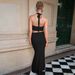 Women's Clothing 2025 Summer New Fashion Sexy Backless Tie-Up Tube Top Slim-Fit Skirt Set Wholesale_ecoleips.com