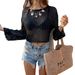 DiYun European And American Y2K Sexy Style Fashion Hollow Long Sleeve T-Shirt Women's Clothing 2026 Spring/Summer_ecoleips.com