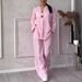 Women's Fashion Comfortable Loose Top Wide Leg Pants Cotton Linen Set Casual Clothing_ecoleips.com