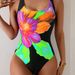 Women’s Floral Print One-Piece Swimsuit – Wide Straps & Backless Design | Supportive Underwire | S/M/L/XL_ecoleips.com