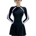 Conservative Long Sleeve One Piece Swimsuit Women's High End Sensation Swimming Costume Slimming Effect Fresh Style Swimwear_ecoleips.com