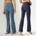 Uarun High-Waisted Women's Yoga Pants Casual Slimming Brushed Bare Feel Quick Drying Flared Tight Fitting High Elasticity Sports Fitness Leggings_ecoleips.com